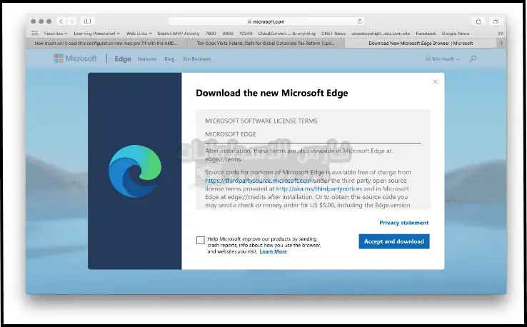 تحميل مايكروسوفت ايدج Microsoft Edge للكمبيوتر كامل 2025 مجانا
