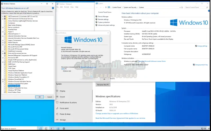 Windows 10 LTSC 64 Bit عربي